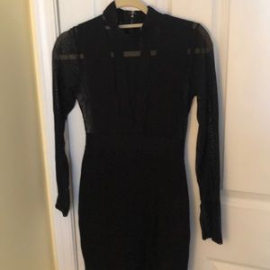 Black bodycon dress